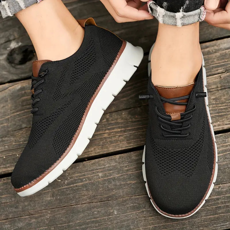 Orthopedic Men’s Lace-Up Shoes – Soft, Breathable & Ultra-Lightweight
